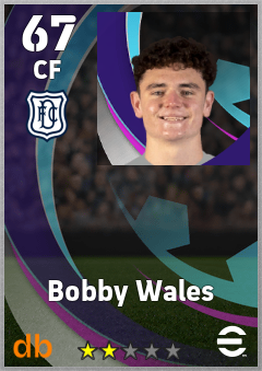 Bobby Wales — CF, OVR 67, MAX 67
