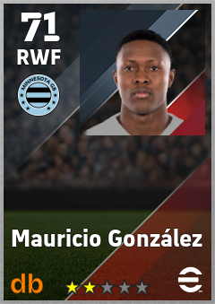 Mauricio González — RWF, OVR 71, MAX 71