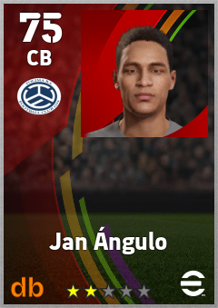 Jan Ángulo — CB, OVR 75, MAX 75