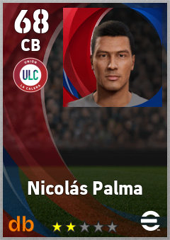 Nicolás Palma — CB, OVR 68, MAX 68