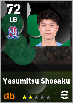Yasumitsu Shosaku — LB, OVR 72, MAX 72