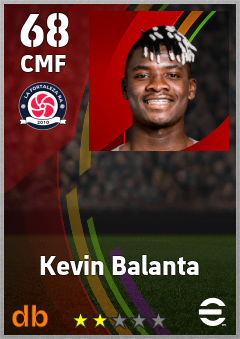 Kevin Balanta — CMF, OVR 68, MAX 68