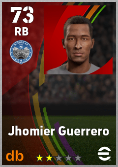 Jhomier Guerrero — RB, OVR 73, MAX 73