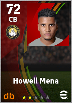 Howell Mena — CB, OVR 72, MAX 72