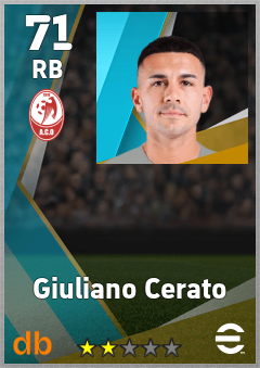 Giuliano Cerato — RB, OVR 71, MAX 71