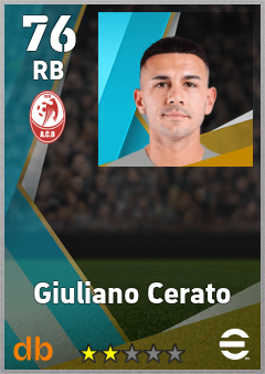 Giuliano Cerato — RB, OVR 76, MAX 76