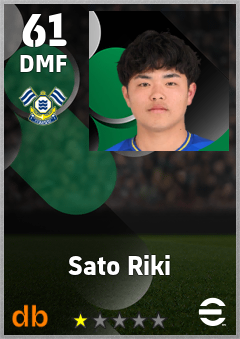 Sato Riki — DMF, OVR 61, MAX 61