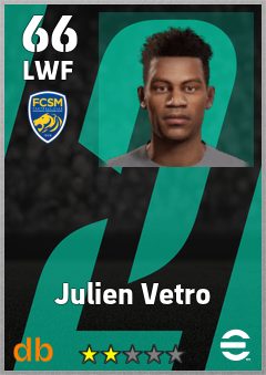 Julien Vetro — LWF, OVR 66, MAX 66