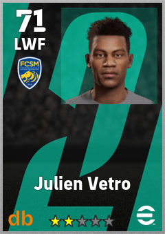 Julien Vetro — LWF, OVR 71, MAX 71