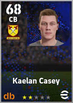 Kaelan Casey — CB, OVR 68, MAX 68