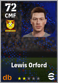 Lewis Orford — CMF, OVR 72, MAX 72