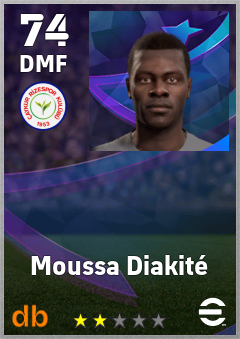 Moussa Diakité — DMF, OVR 74, MAX 74