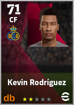 Kevin Rodríguez — CF, OVR 71, MAX 71