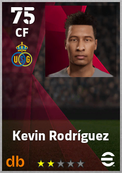 Kevin Rodríguez — CF, OVR 75, MAX 75