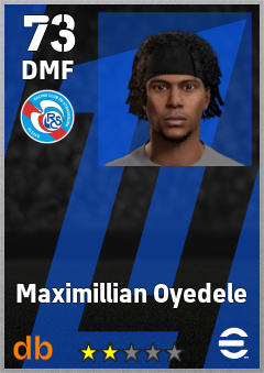 Maximillian Oyedele — DMF, OVR 73, MAX 73