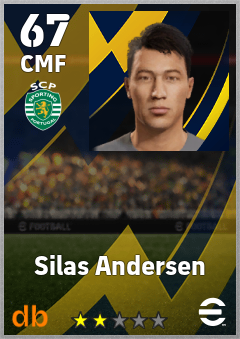 Silas Andersen — CMF, OVR 67, MAX 67
