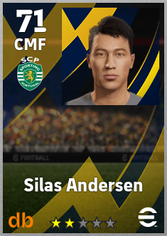 Silas Andersen — CMF, OVR 71, MAX 71