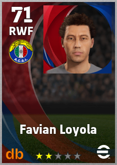 Favian Loyola — RWF, OVR 71, MAX 71