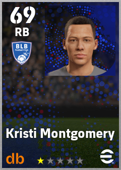 Kristi Montgomery — RB, OVR 69, MAX 69