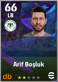 Arif Boşluk — LB, OVR 66, MAX 66