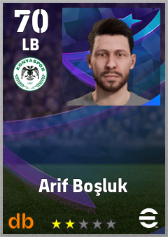 Arif Boşluk — LB, OVR 70, MAX 70