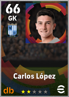 Carlos López — GK, OVR 66, MAX 66