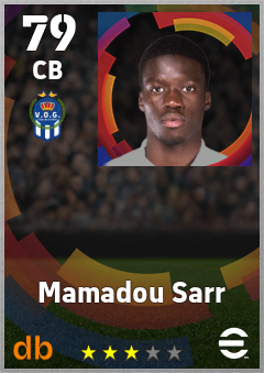 Mamadou Sarr — CB, OVR 79, MAX 79