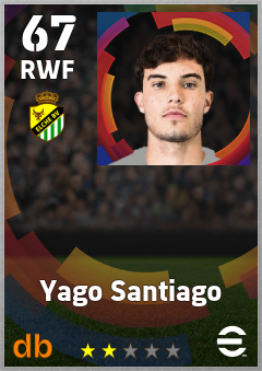 Yago Santiago — RWF, OVR 67, MAX 67