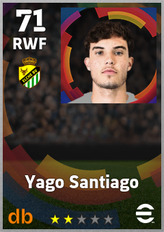 Yago Santiago — RWF, OVR 71, MAX 71