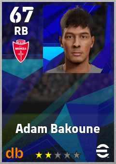 Adam Bakoune — RB, OVR 67, MAX 67