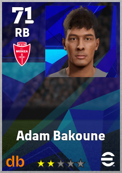 Adam Bakoune — RB, OVR 71, MAX 71