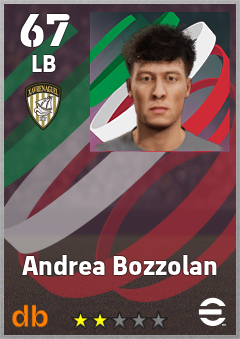Andrea Bozzolan — LB, OVR 67, MAX 67