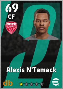 Alexis N'Tamack — CF, OVR 69, MAX 69