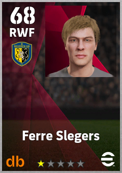 Ferre Slegers — RWF, OVR 68, MAX 68