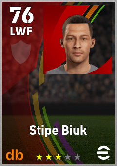 Stipe Biuk — LWF, OVR 76, MAX 76