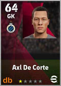 Axl De Corte — GK, OVR 64, MAX 64