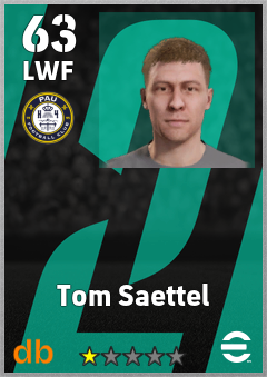 Tom Saettel — LWF, OVR 63, MAX 63