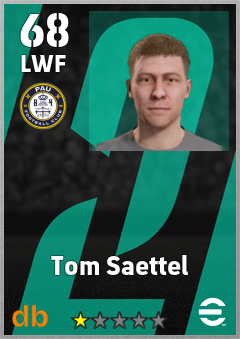 Tom Saettel — LWF, OVR 68, MAX 68