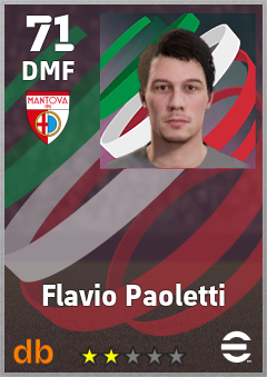 Flavio Paoletti — DMF, OVR 71, MAX 71
