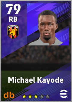 Michael Kayode — RB, OVR 79, MAX 79