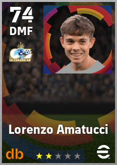 Lorenzo Amatucci — DMF, OVR 74, MAX 74