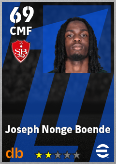 Joseph Nonge Boende — CMF, OVR 69, MAX 69