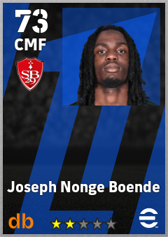 Joseph Nonge Boende — CMF, OVR 73, MAX 73