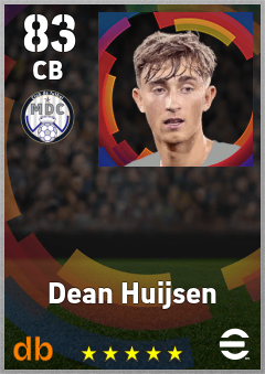 Dean Huijsen — CB, OVR 83, MAX 83