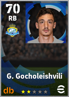 G. Gocholeishvili — RB, OVR 70, MAX 70