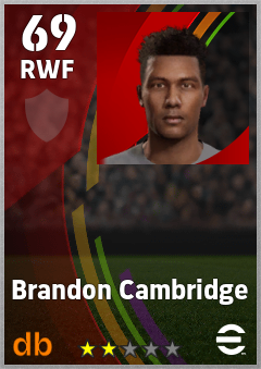 Brandon Cambridge eFootball player card