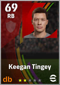Keegan Tingey eFootball player card