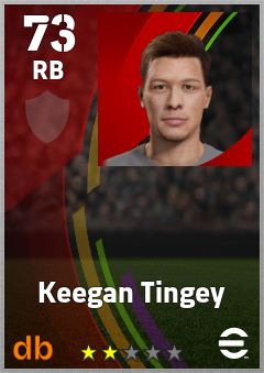 Keegan Tingey eFootball player card
