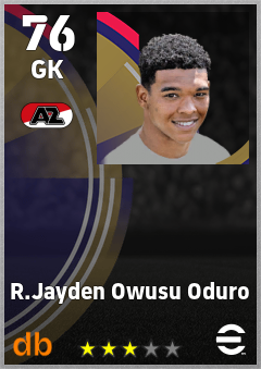 R.Jayden Owusu Oduro — GK, OVR 76, MAX 76