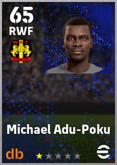 Michael Adu-Poku — RWF, OVR 65, MAX 65